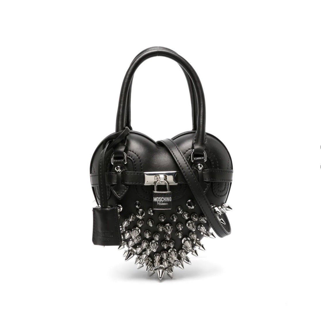 Moschino Heartbeat leather mini bag