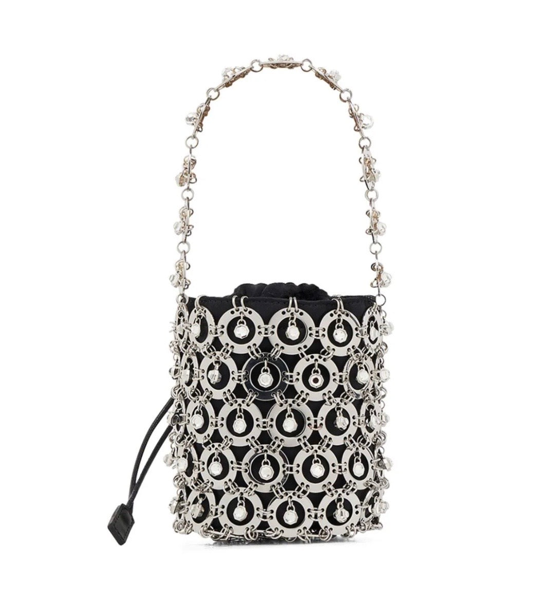 Rabanne Sphere embellished bucket bag